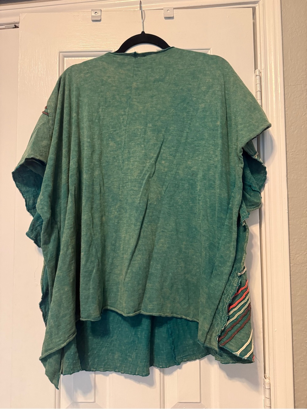 🌿 Oli & Hali Embroidered Boho Oversized Top Green Size Medium - Picture 6 of 7